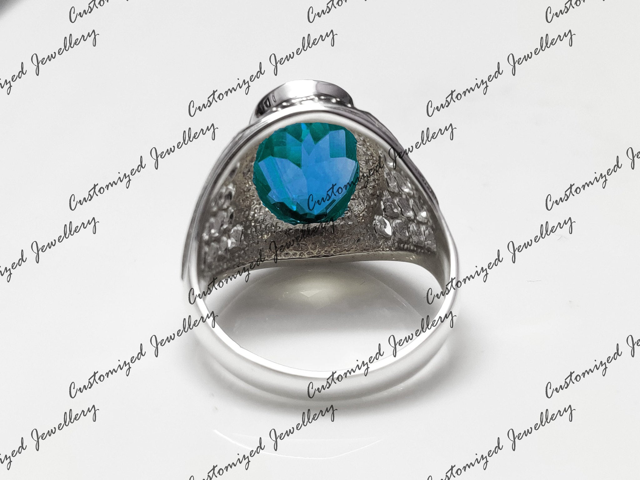 Natural Swiss Blue Topaz Statement Ring 5 Ct Blue Topaz Cocktail Ring 925 Silver Swiss Topaz Boho Ring Swiss Topaz November Birthstone Ring