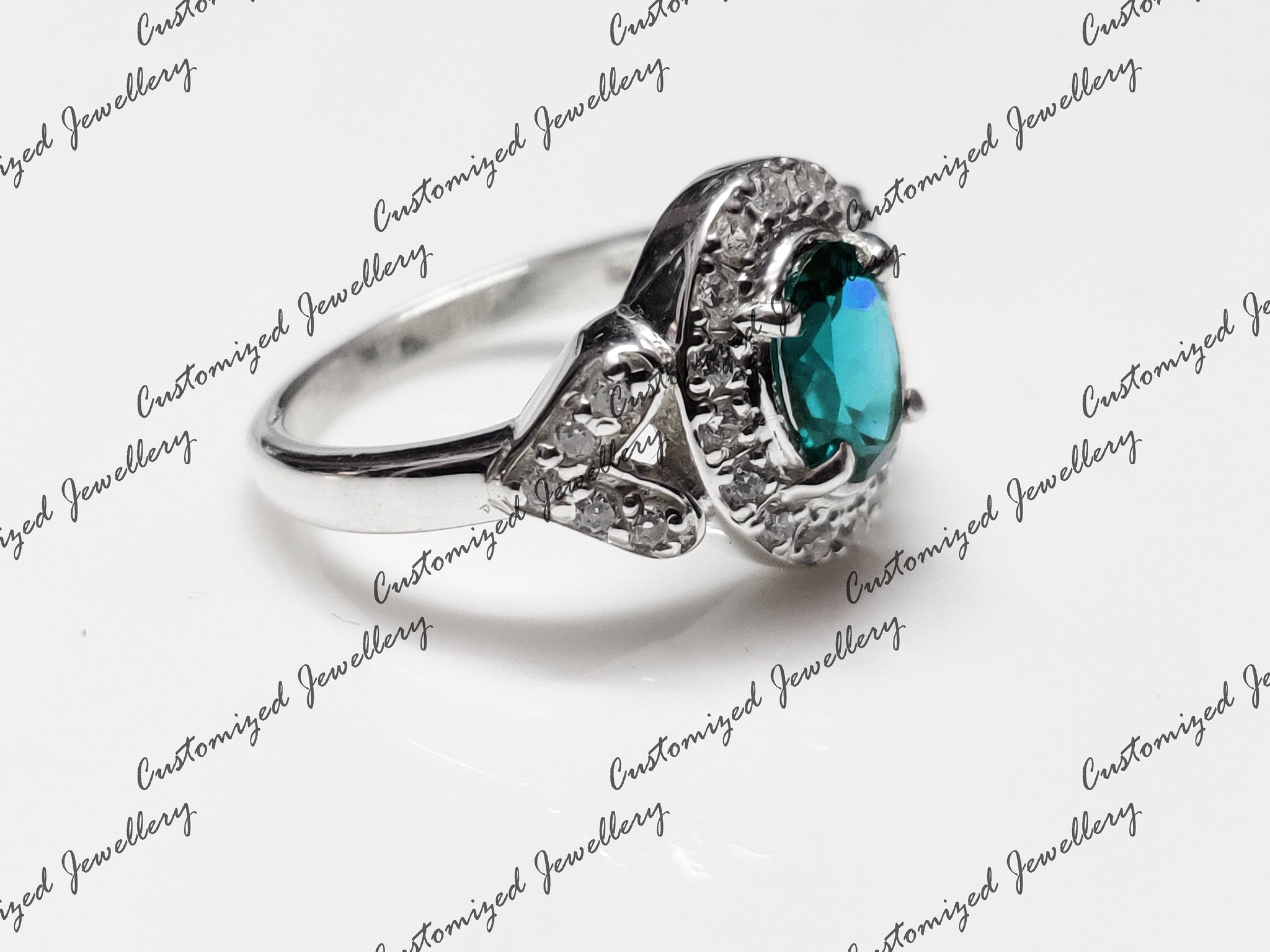 Natural London Topaz Solitaire Ring High Quality London Blue Topaz Engagement Band Blue Topaz Bridal Ring Silver Blue Topaz Wedding Ring