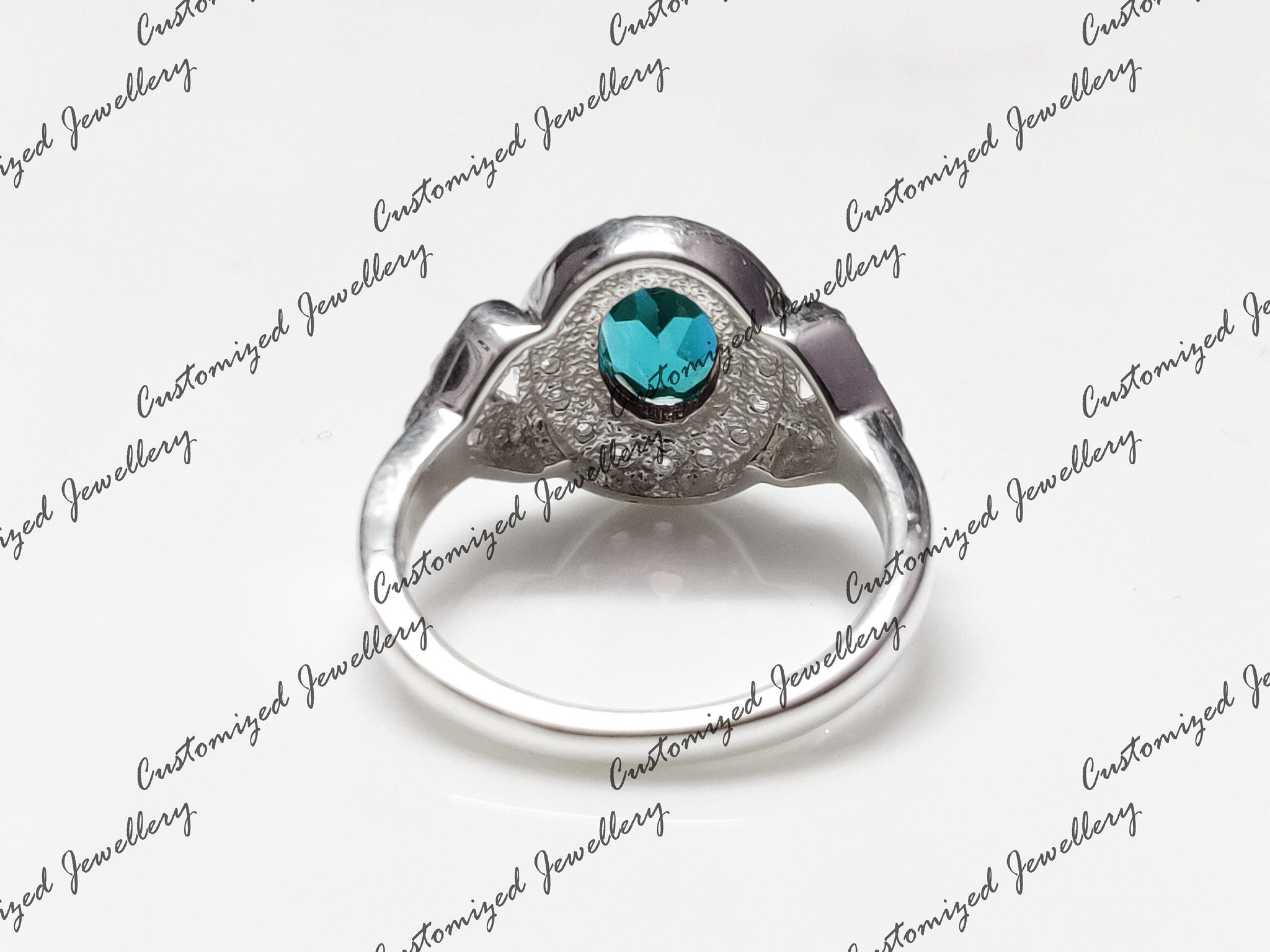 Natural London Topaz Solitaire Ring High Quality London Blue Topaz Engagement Band Blue Topaz Bridal Ring Silver Blue Topaz Wedding Ring