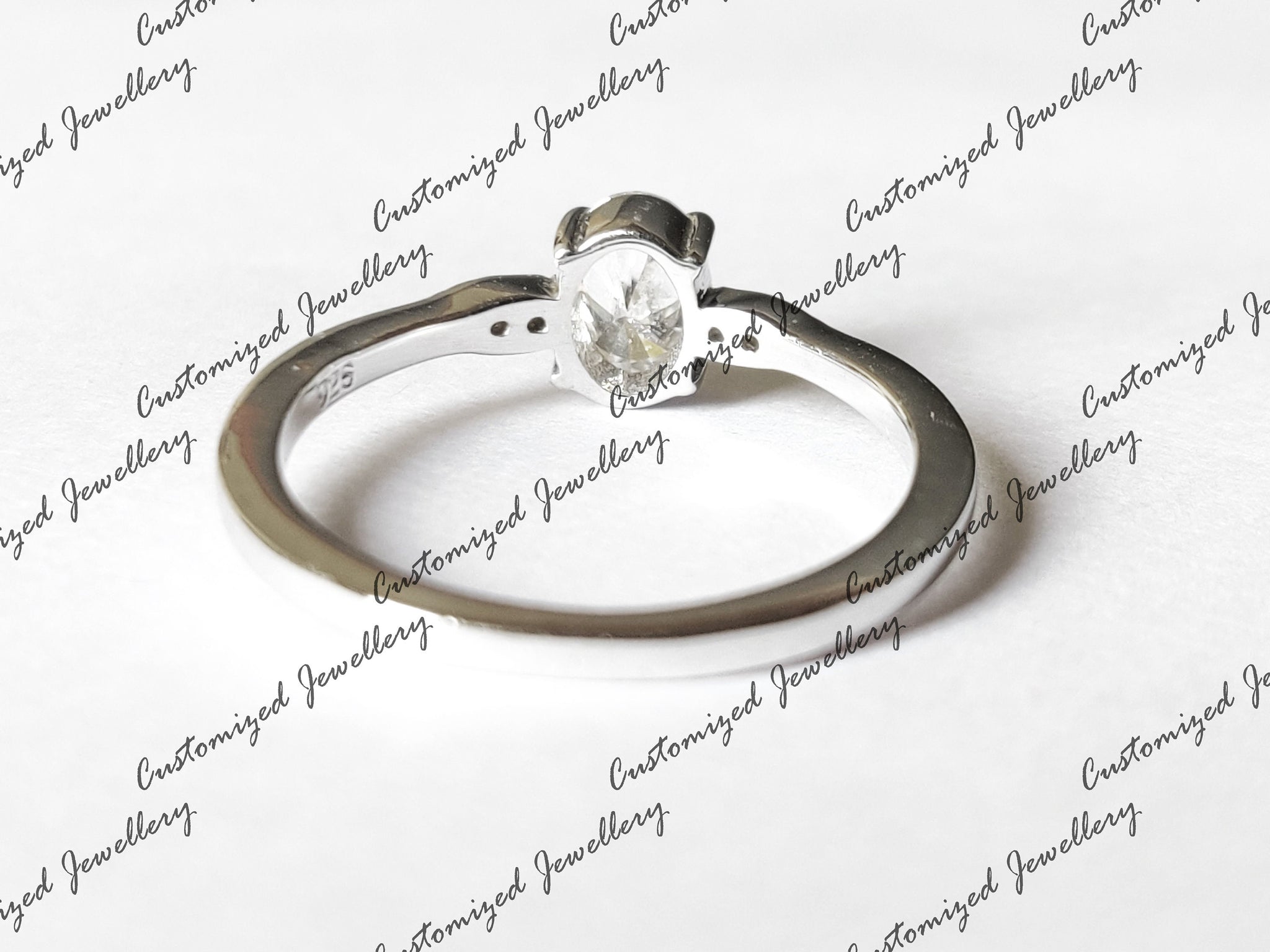 Oval Moissanite Engagement Ring 5x7 mm Oval Moissanite Wedding Band Unique Moissanite Diamond Wedding Band Moissanite Anniversary Ring