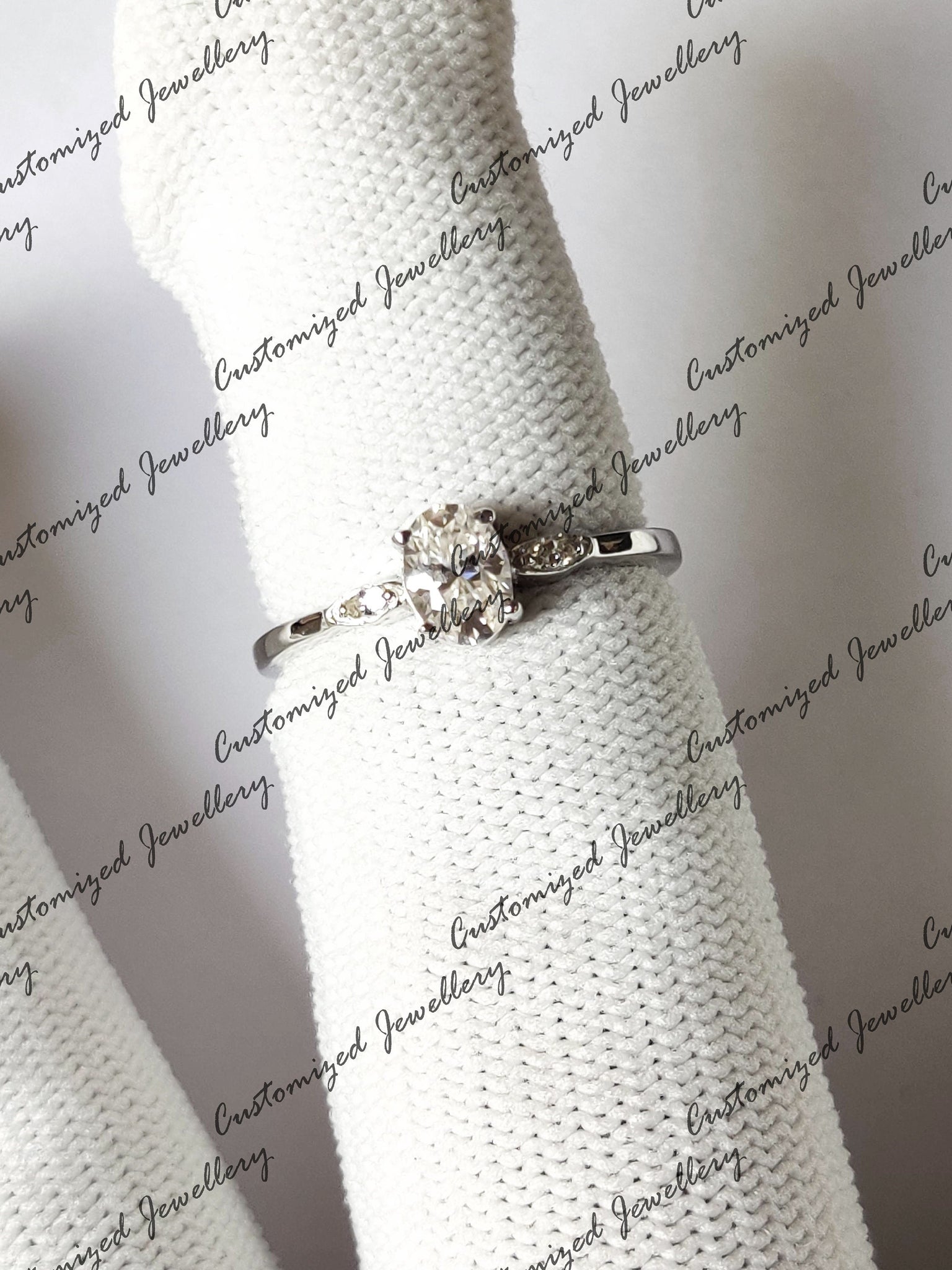 Oval Moissanite Engagement Ring 5x7 mm Oval Moissanite Wedding Band Unique Moissanite Diamond Wedding Band Moissanite Anniversary Ring