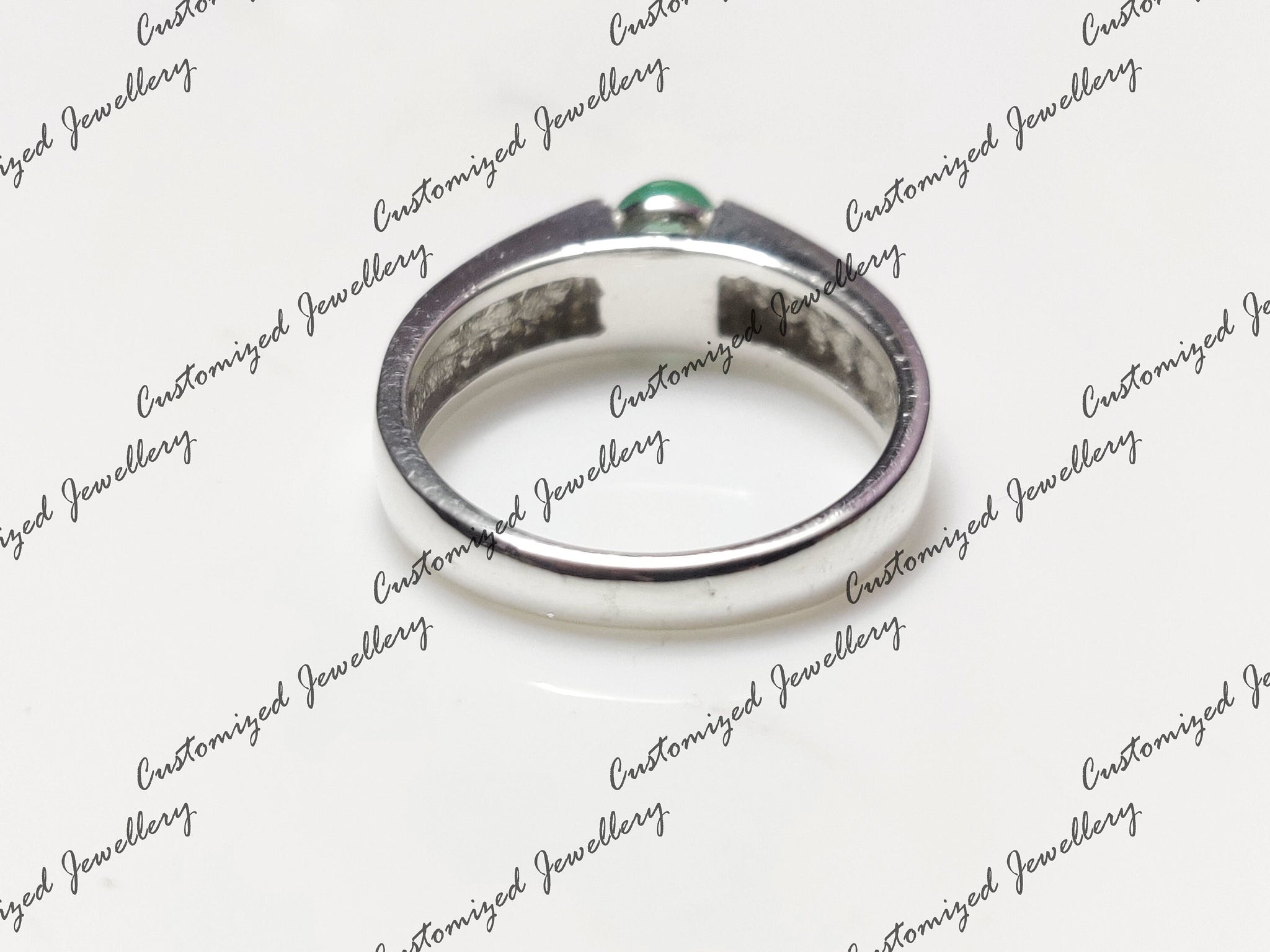 Genuine Emerald Band Natural Emerald Rings May Birthstone Ring Silver Emerald Bridal Ring Solid Silver Emerald Ring Emerald Anniversary Ring
