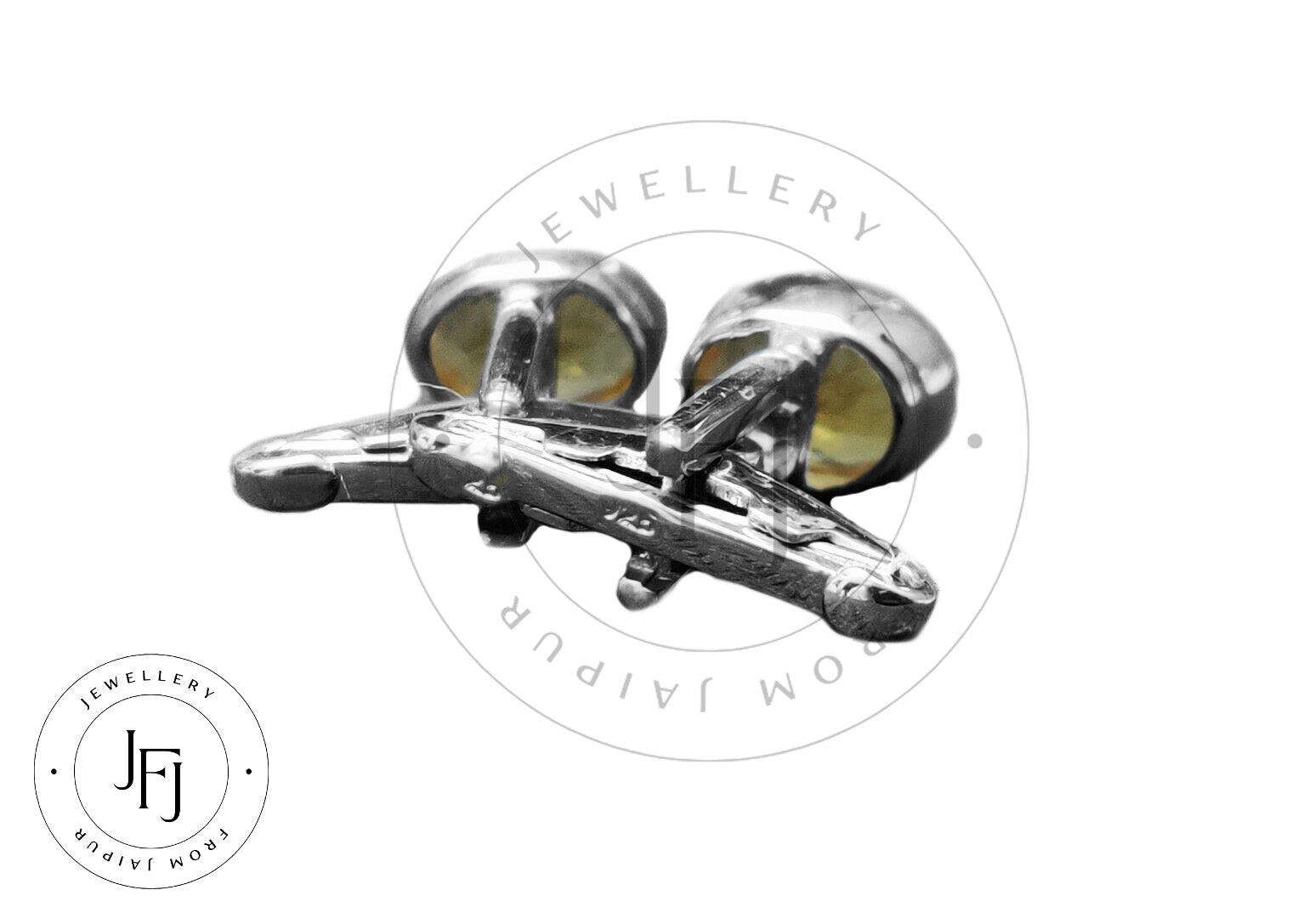 Citrine Cufflinks Silver Citrine Cufflinks 8x10 mm Oval Citrine Men Cufflinks 4.5 Ct Yellow Citrine Cufflinks Gemstone Wedding Cufflinks